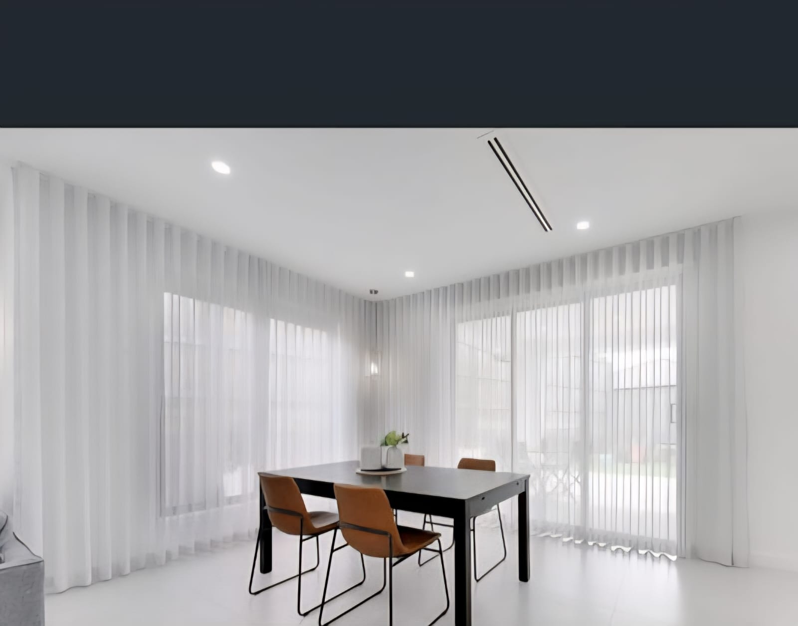 Stylish blinds with soft natural light